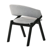 Talulah Gray Fabric and Black Veneer Dining Side Chairs - Set of 2 - Furniture City (CA)l
