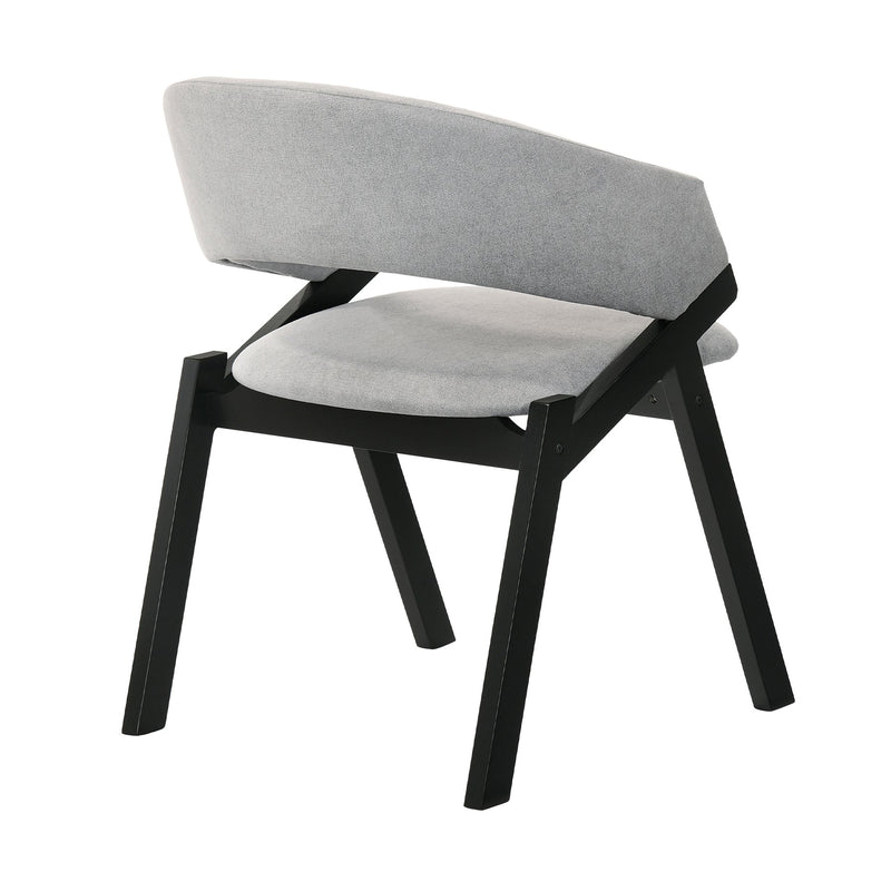 Talulah Gray Fabric and Black Veneer Dining Side Chairs - Set of 2 - Furniture City (CA)l