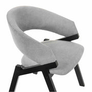 Talulah Gray Fabric and Black Veneer Dining Side Chairs - Set of 2 - Furniture City (CA)l