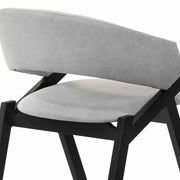 Talulah Gray Fabric and Black Veneer Dining Side Chairs - Set of 2 - Furniture City (CA)l