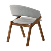 Talulah Gray Fabric and Walnut Veneer Dining Side Chairs - Set of 2 - Furniture City (CA)l