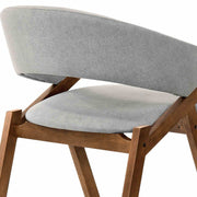 Talulah Gray Fabric and Walnut Veneer Dining Side Chairs - Set of 2 - Furniture City (CA)l