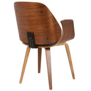 Tiffany Mid-Century Dining Chair in Charcoal Fabric with Walnut Veneer Finish - Furniture City (CA)l