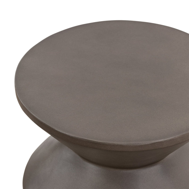 Lizzie Concrete Indoor Outdoor Accent Stool End Table - Furniture City (CA)l