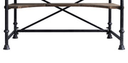 Theo Industrial Desk in Industrial Gray and Pine Wood Top - Furniture City (CA)l