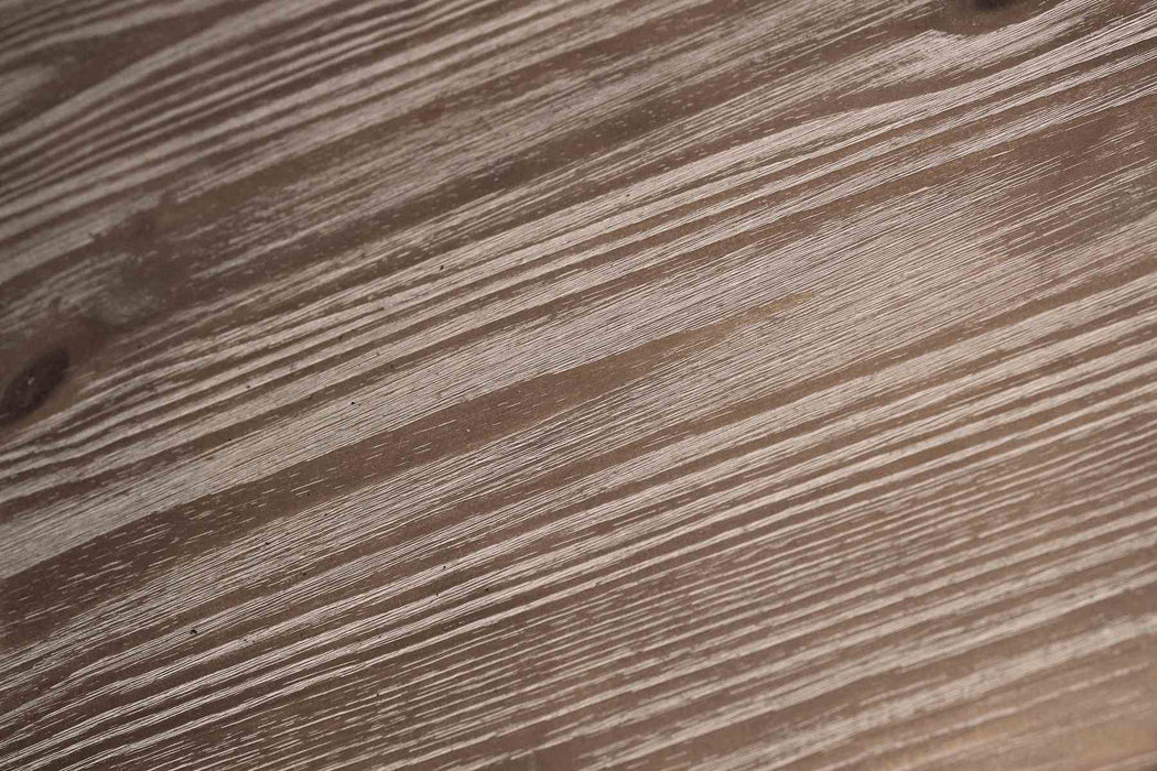 Theo Industrial Desk in Industrial Gray and Pine Wood Top