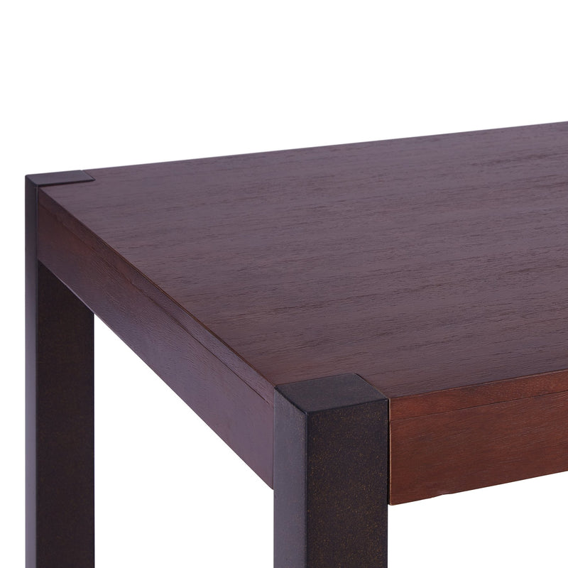 Tatum Contemporary Dining Table in Auburn Bay Finish and Sedona Wood Top - Furniture City (CA)l