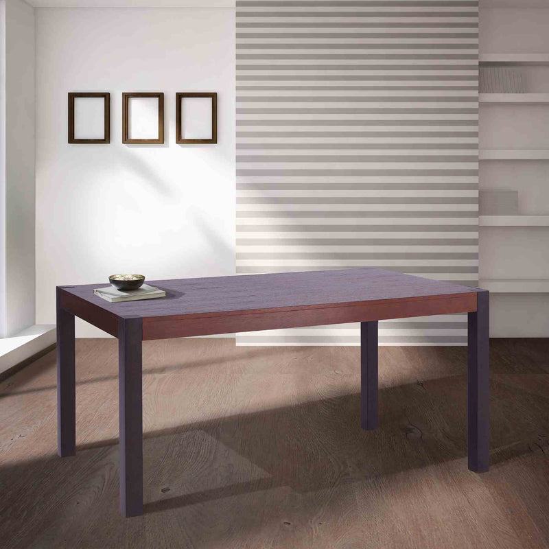 Tatum Contemporary Dining Table in Auburn Bay Finish and Sedona Wood Top - Furniture City (CA)l