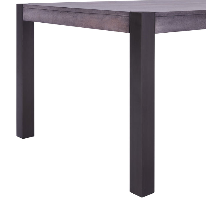 Tatum Contemporary Dining Table in Mineral Finish and Gray Walnut Top