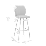 Tandy Black Faux Leather and Black Metal 26" Counter Stool - Furniture City (CA)l