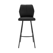 Tandy Black Faux Leather and Black Metal 26" Counter Stool - Furniture City (CA)l