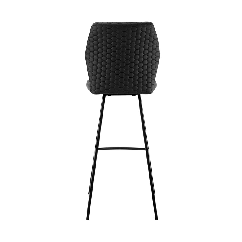 Tandy Black Faux Leather and Black Metal 26" Counter Stool - Furniture City (CA)l
