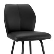 Tandy Black Faux Leather and Black Metal 26" Counter Stool - Furniture City (CA)l