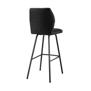 Tandy Black Faux Leather and Black Metal 30" Bar Stool - Furniture City (CA)l