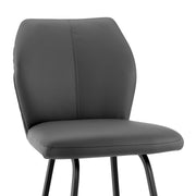 Tandy Gray Faux Leather and Black Metal 26" Counter Stool - Furniture City (CA)l