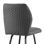 Tandy Gray Faux Leather and Black Metal 30" Bar Stool - Furniture City (CA)l