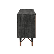 Turin Rustic Oak Wood Sideboard Cabinet with Copper Accent - Furniture City (CA)l