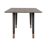 Turin Rustic Oak Wood Dining Table with Copper Tip Legs - Furniture City (CA)l