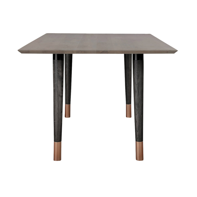 Turin Rustic Oak Wood Dining Table with Copper Tip Legs - Furniture City (CA)l
