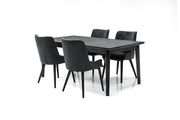 Toledo Mid-Century Tundra Gray Acacia Dining Table - Furniture City (CA)l