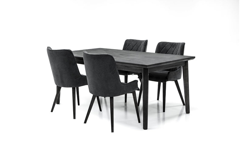 Toledo Mid-Century Tundra Gray Acacia Dining Table - Furniture City (CA)l