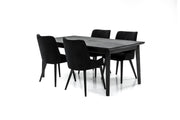 Toledo Mid-Century Tundra Gray Acacia Dining Table - Furniture City (CA)l