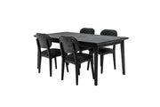 Toledo Mid-Century Tundra Gray Acacia Dining Table - Furniture City (CA)l