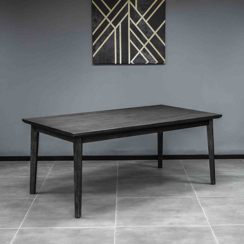 Toledo Mid-Century Tundra Gray Acacia Dining Table - Furniture City (CA)l