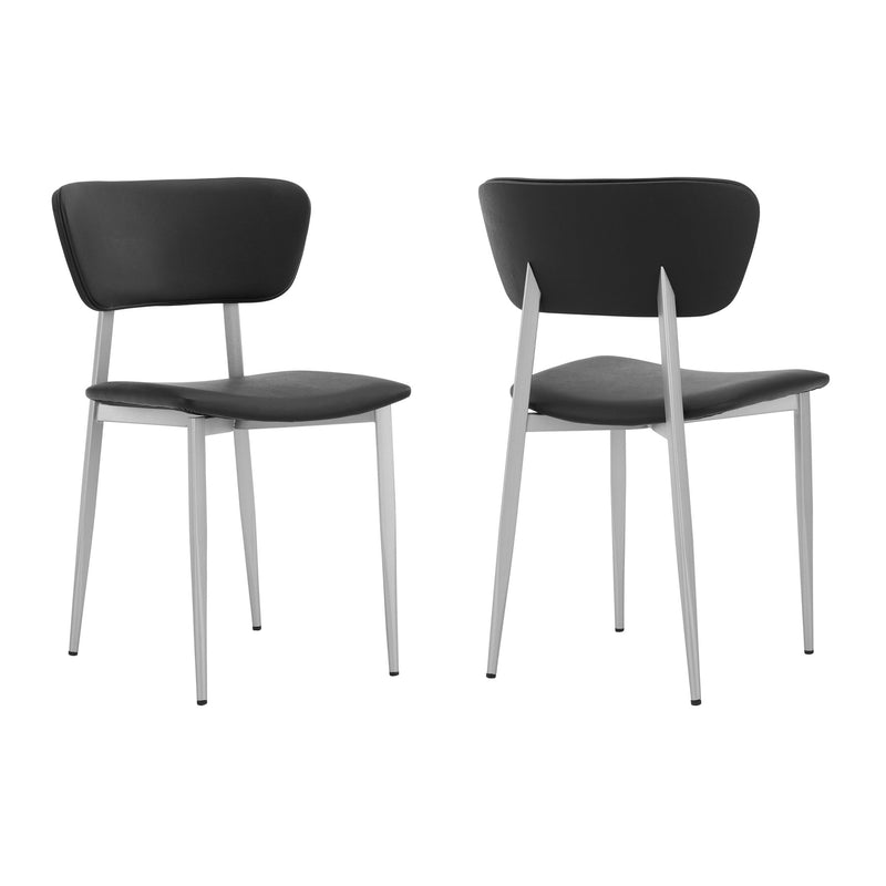 Tori Black Fabric and Metal Dining Room Chairs - Set of 2 - Furniture City (CA)l