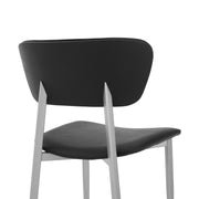 Tori Black Fabric and Metal Dining Room Chairs - Set of 2 - Furniture City (CA)l