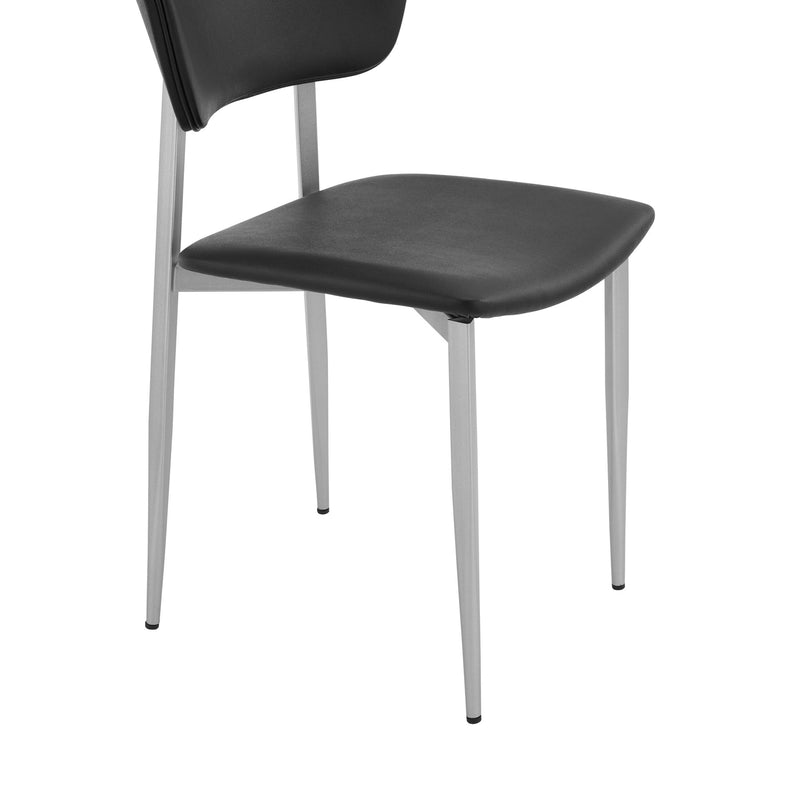 Tori Black Fabric and Metal Dining Room Chairs - Set of 2 - Furniture City (CA)l