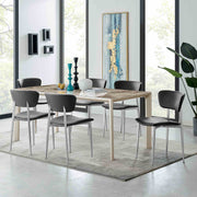 Tori Black Fabric and Metal Dining Room Chairs - Set of 2 - Furniture City (CA)l