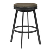 Topeka 26" Counter Height Barstool in Mineral Finish and Gray Walnut Wood Seat - Furniture City (CA)l