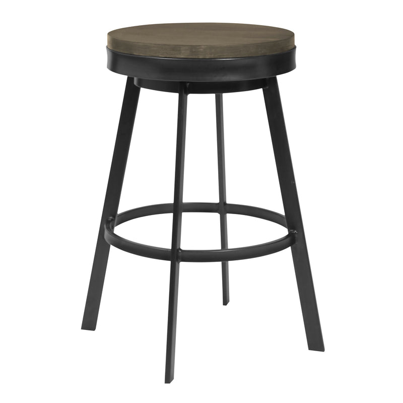 Topeka 26" Counter Height Barstool in Mineral Finish and Gray Walnut Wood Seat - Furniture City (CA)l