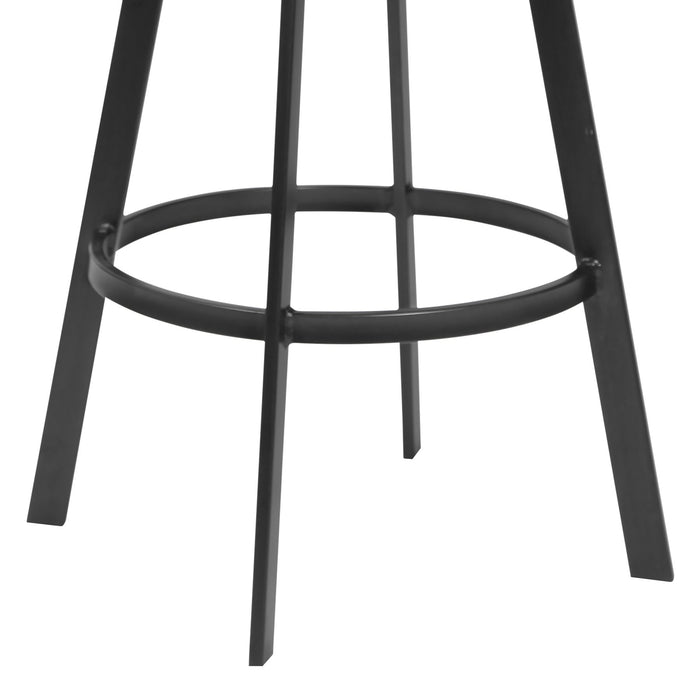 Topeka 26" Counter Height Barstool in Mineral Finish and Gray Walnut Wood Seat