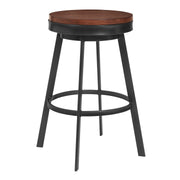 Topeka 26" Counter Height Barstool in Mineral Finish and Walnut Wood Seat - Furniture City (CA)l