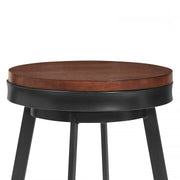 Topeka 26" Counter Height Barstool in Mineral Finish and Walnut Wood Seat - Furniture City (CA)l