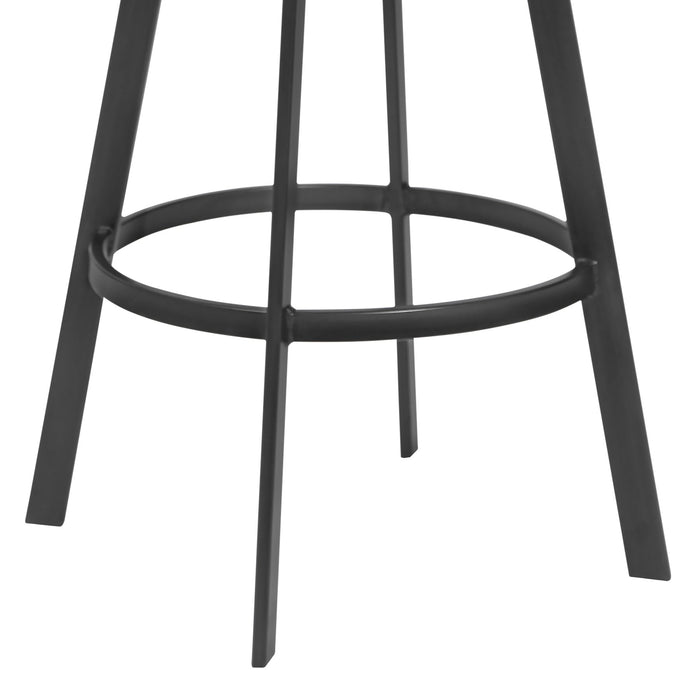 Topeka 26" Counter Height Barstool in Mineral Finish and Walnut Wood Seat