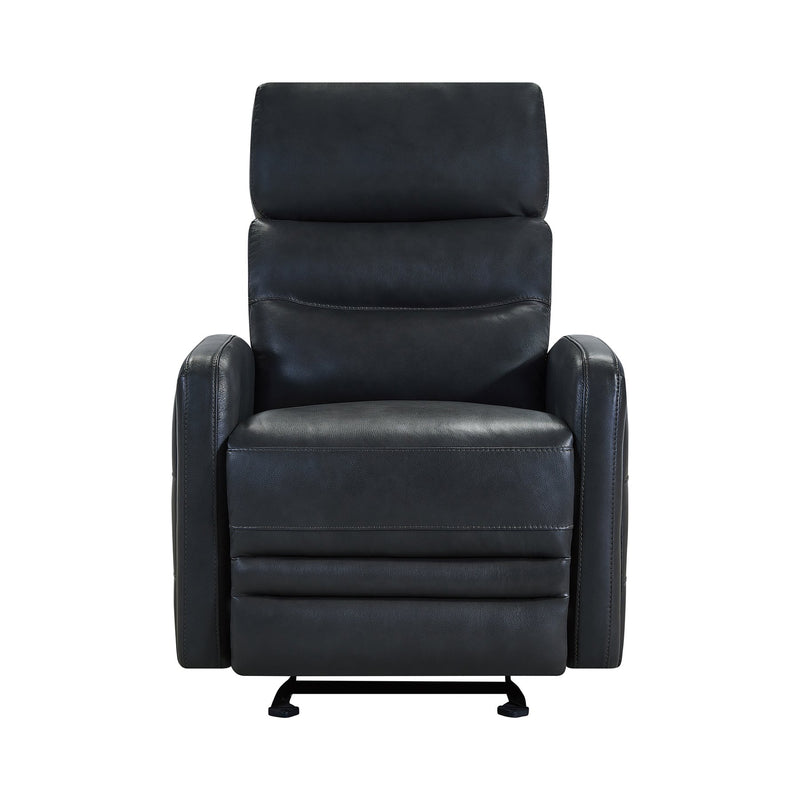 Tristan Contemporary Recliner in Pewter Genuine Leather - Furniture City (CA)l