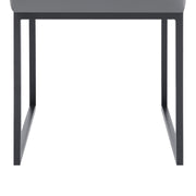 Trevor Contemporary Dining Chair in Matte Black Finish and Gray Faux Leather - Set of 2 - Furniture City (CA)l