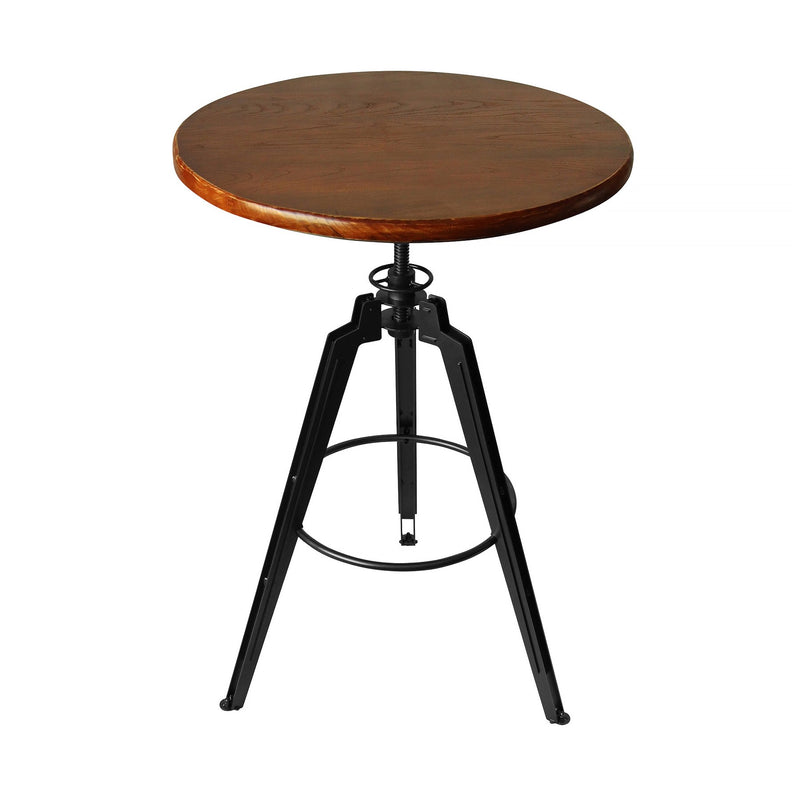 Tribeca Pub Table in Industrial Gray Finish with Ash Wood Tabletop - Furniture City (CA)l