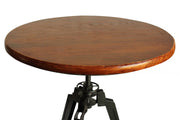Tribeca Pub Table in Industrial Gray Finish with Ash Wood Tabletop - Furniture City (CA)l
