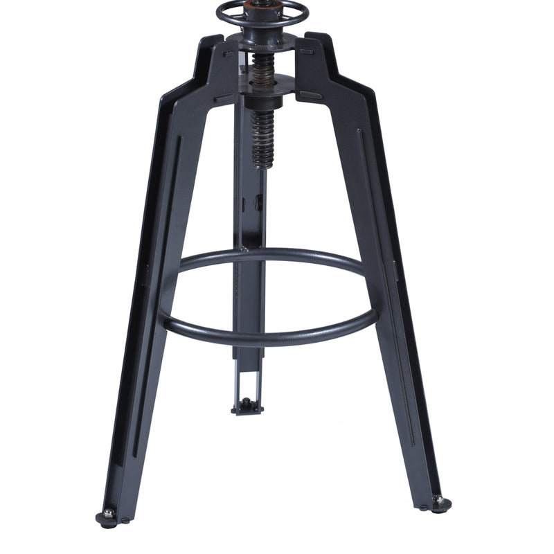 Tribeca Adjustable Barstool in Industrial Gray finish with Ash Wood Seat - Furniture City (CA)l