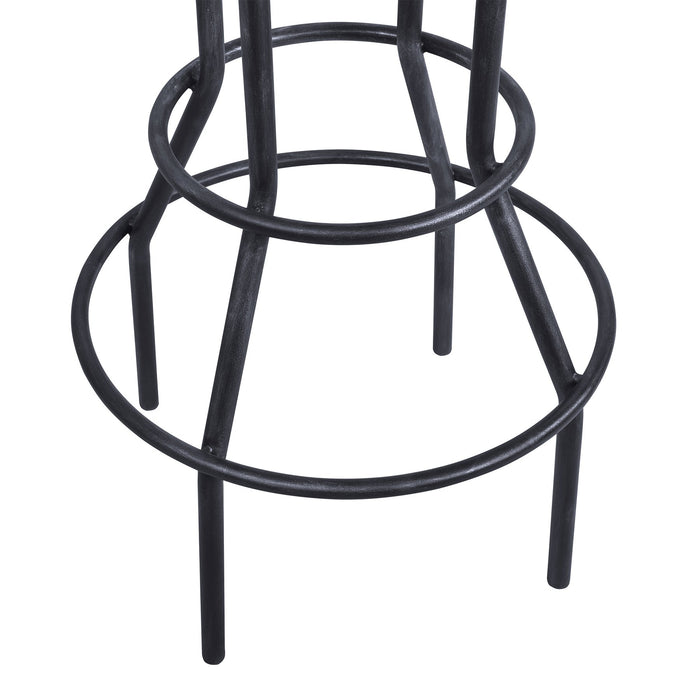 Titan Industrial Adjustable Pub Table in Industrial Gray and Pine Wood Top