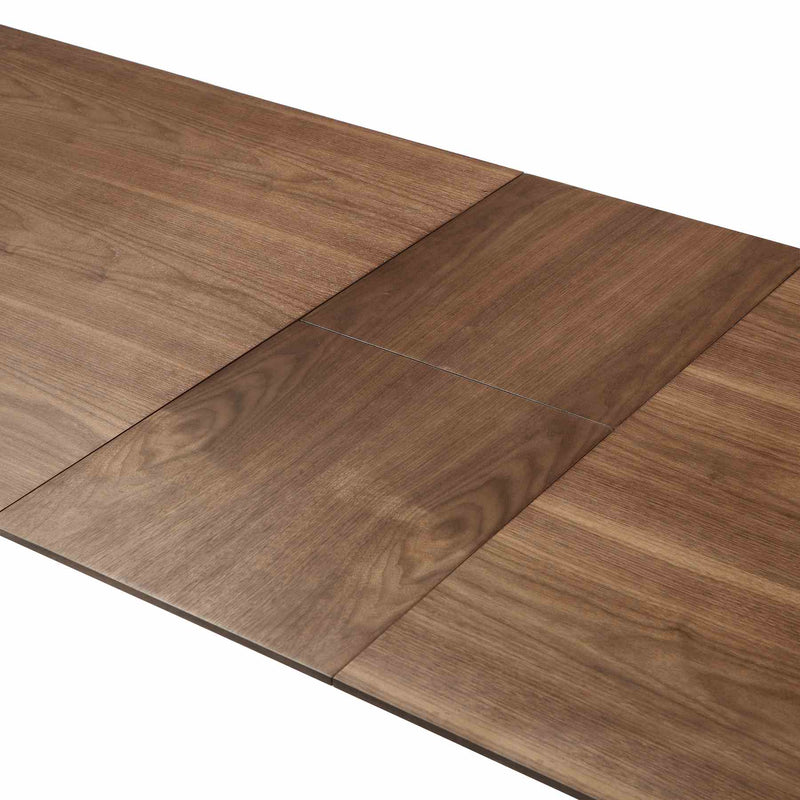 Treviso Mid-Century Extension Dining Table in Walnut Finish and Top - Furniture City (CA)l