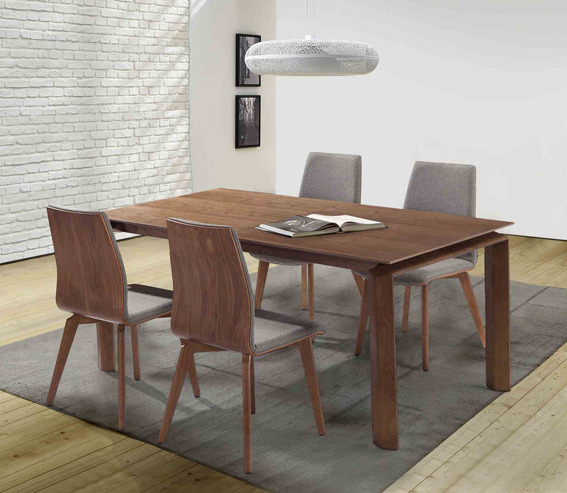 Treviso Mid-Century Extension Dining Table in Walnut Finish and Top - Furniture City (CA)l