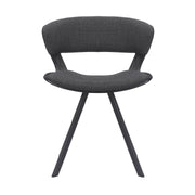 Ulric Black Wood and Metal Modern Dining Room Accent Chair in Charcoal Gray - Furniture City (CA)l