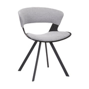 Ulric Black Wood and Metal Modern Dining Room Accent Chair in Gray - Furniture City (CA)l