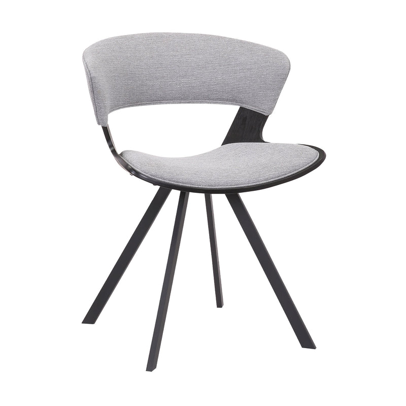 Ulric Black Wood and Metal Modern Dining Room Accent Chair in Gray - Furniture City (CA)l