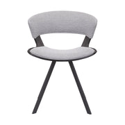 Ulric Black Wood and Metal Modern Dining Room Accent Chair in Gray - Furniture City (CA)l
